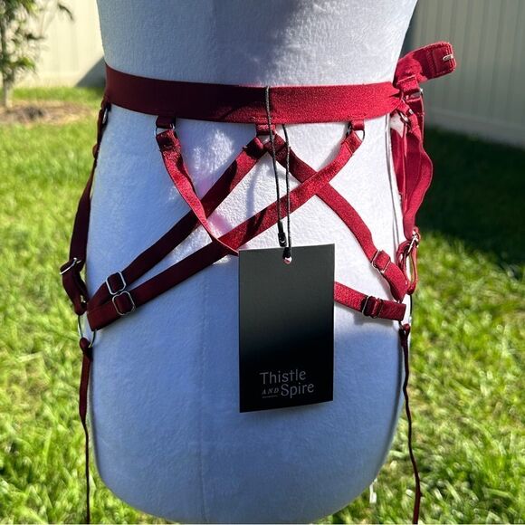 Thistle & Spire strapped in Ruby garter belt lingerie - Picture 6 of 10